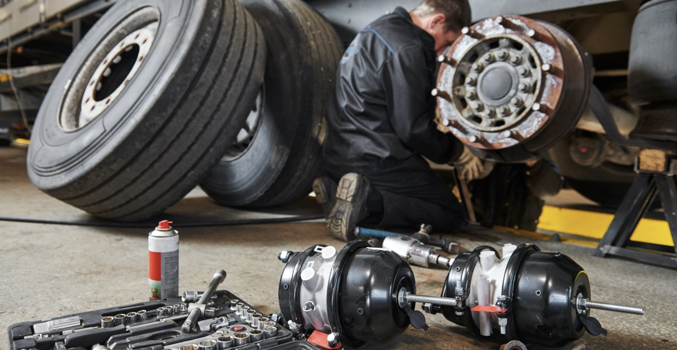 this image shows mobile truck repair in Midway City, CA